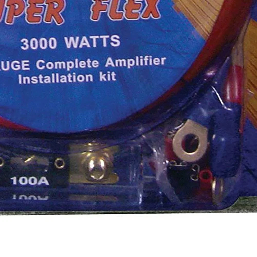 Power Watt 4 Super Gauge Flex 3000 Wiring Kit Q Amplifier
