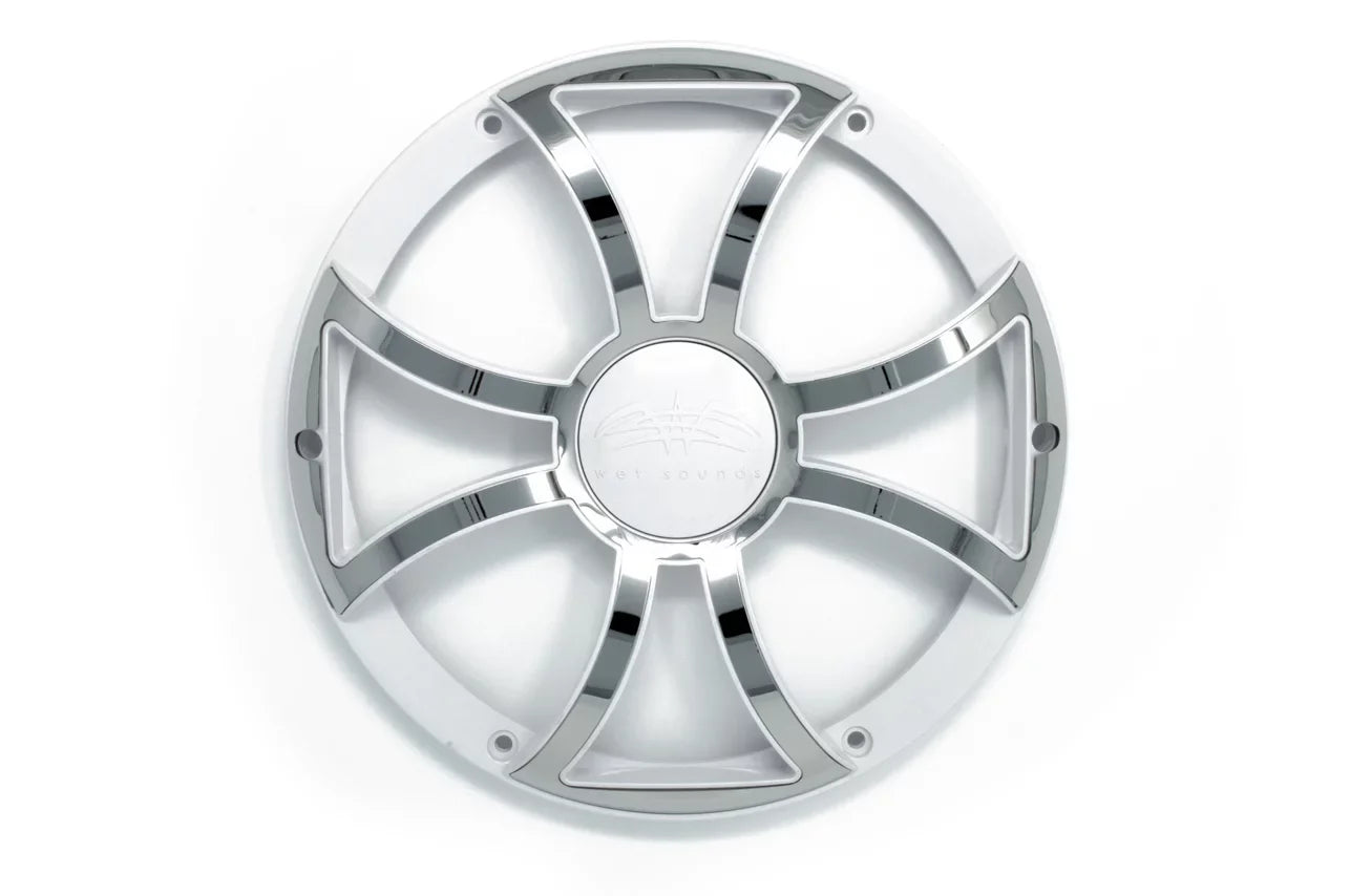 Subwoofer Stainless White for 10 w/ Open XS-W-SS the 10 Grill XS Wet REVO Sounds GRILL Inch Marine REVO Style
