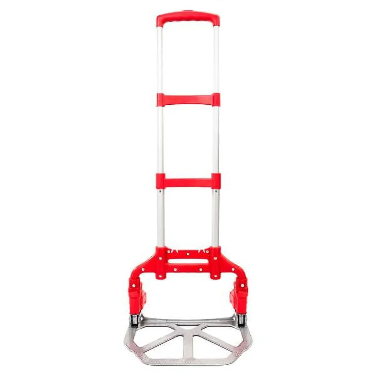 Red Trolley Truck Portable Luggage Collapsible Push Hand Dolly Cart Folding Aluminium