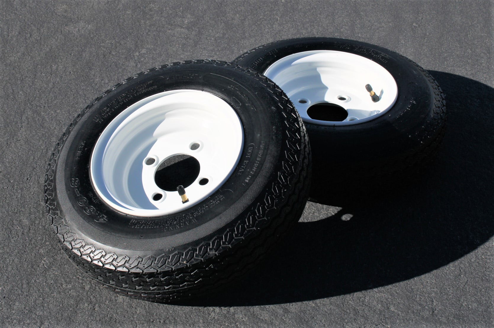 and C Trailer Tire White Antego Load 2-Pack Tire Wheel Rim Antego 480-8 Wheel 4 Lug on 4.80-8