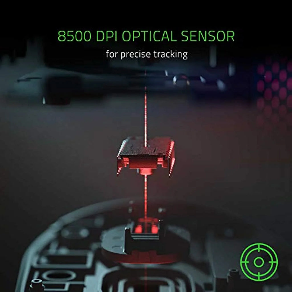 Classic Sensor - Mini 6 Rgb Drag-Free Dpi 8500 Gaming Switches Chroma Fastest Mouse: Optical Underglow - Lighting Buttons - Black Programmable - - Gaming Cord Viper Ultralight Razer