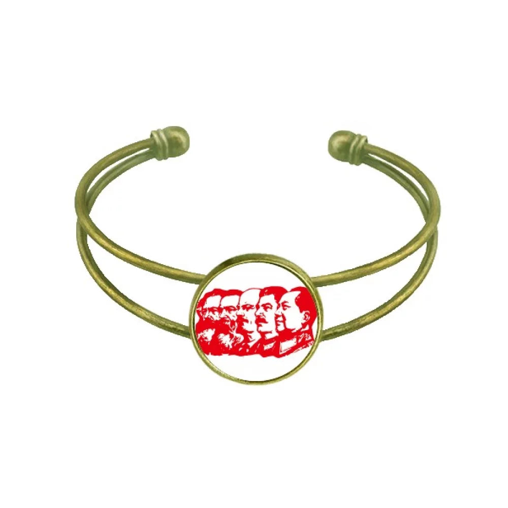 Marxism Jewelry Bracelet Cuff Mao Red Retro Bangle China Open Chairman