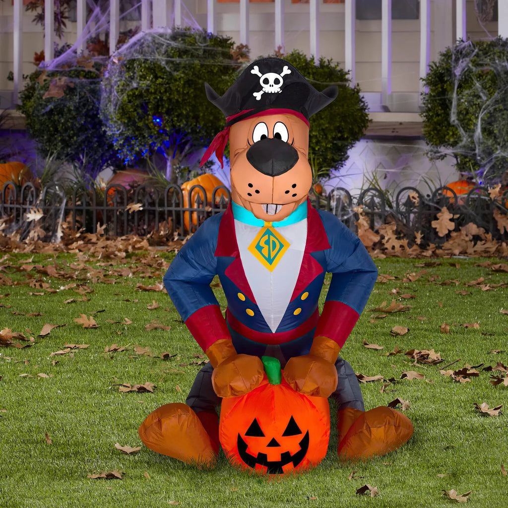 Pirate Scooby WB, 3 Gemmy Multicolored as Airblown ft Inflatable Tall,