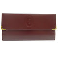 (Good) Women's Mastline Bordeaux (Red) Wallet Cartier Pre-Owned Long Leather