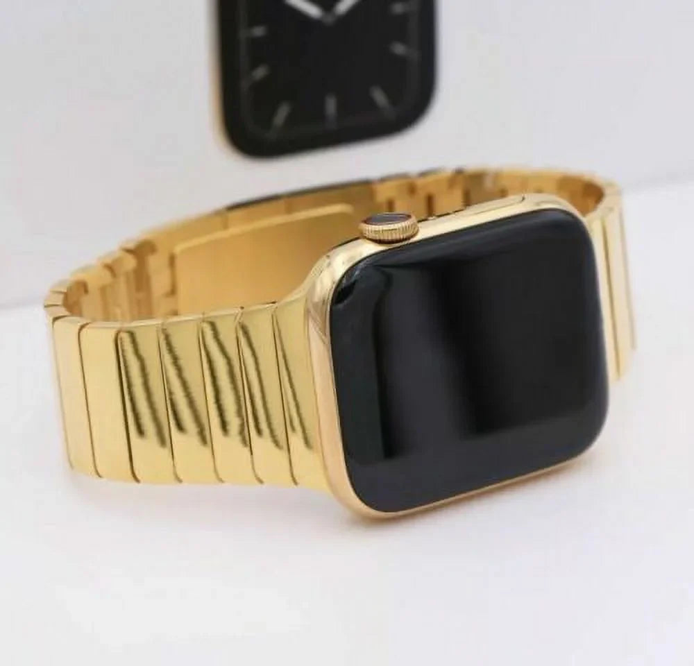 44MM iWatch Band DIAMOMD for 24K Gold Custom 42MM Authentic Polished Link