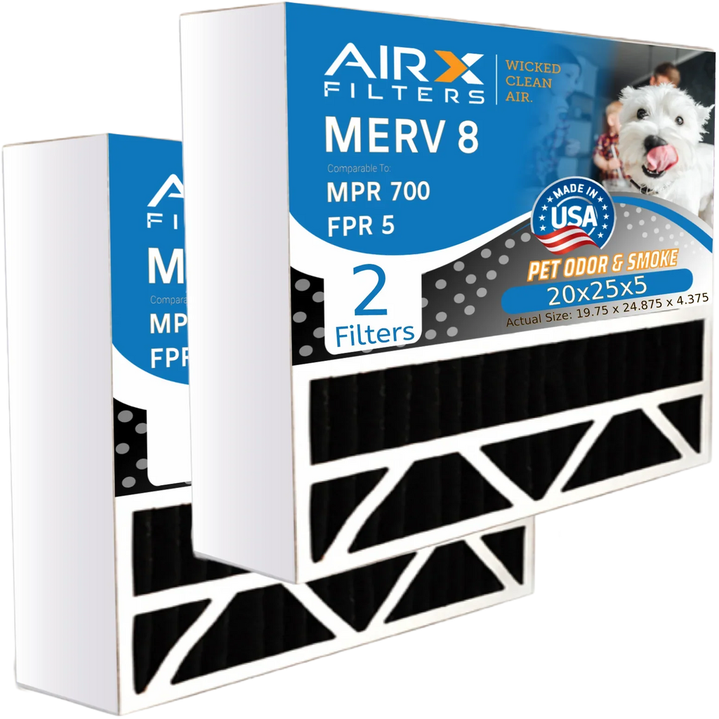 FPR & by CLEAN AIR. Compatible FILTERS to MERV 8 Filter 20x25x5 5 MPR FC100A1037 AIRX Carbon 2 Honeywell Odor Comparable with 700 Filter Pack Eliminator Air WICKED