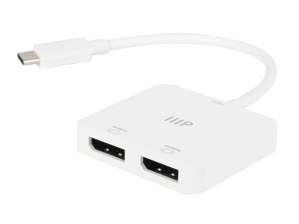 with with Thunderbolt 3 to Compatible Devices 4K@60Hz) Dual 4K USB-C DisplayPort Windows (Dual and Adapter MacOS Monoprice