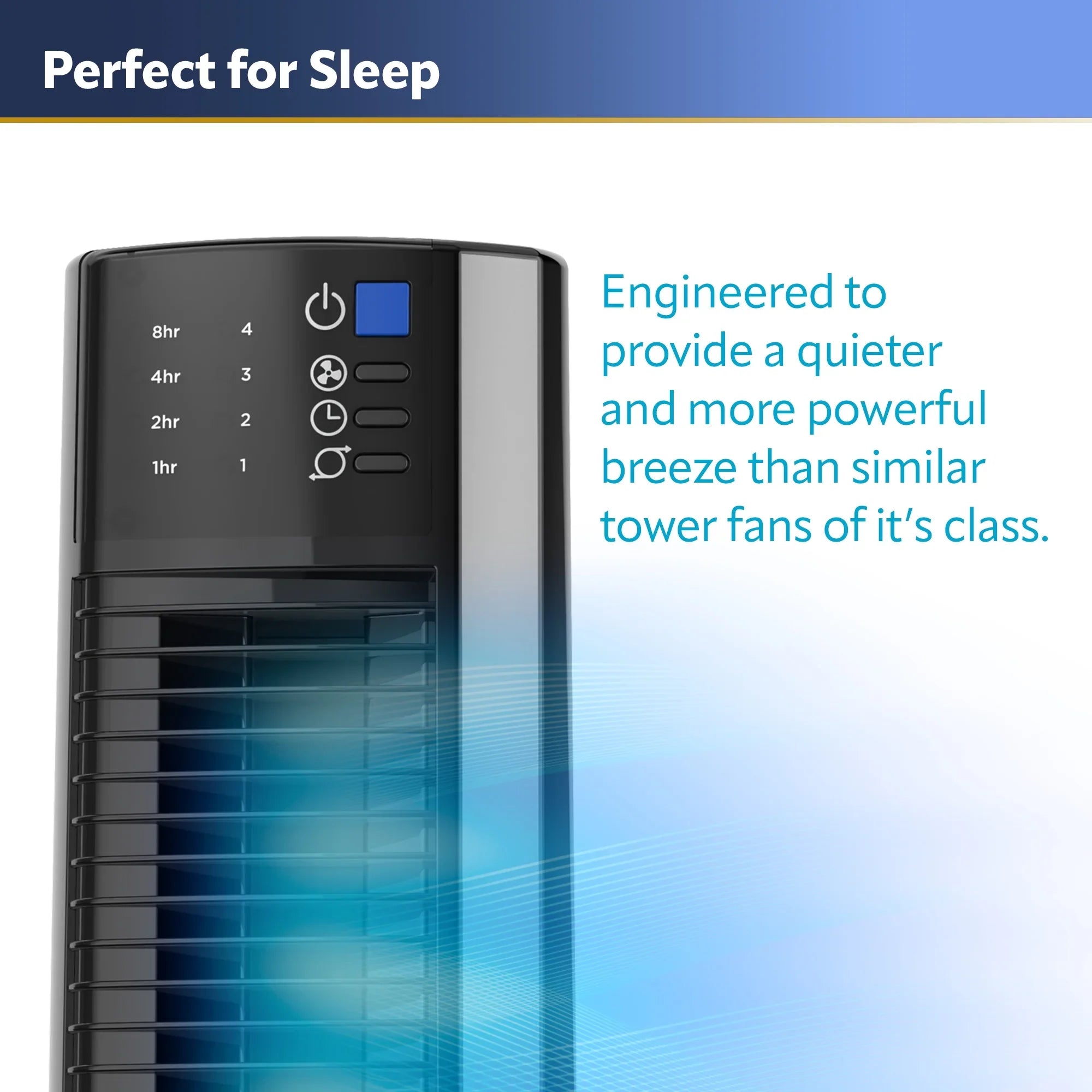 Fan Remote Tower Hybrid Control, with New Black/Silver, 4-Speed 38" Timer, Lasko T38415,