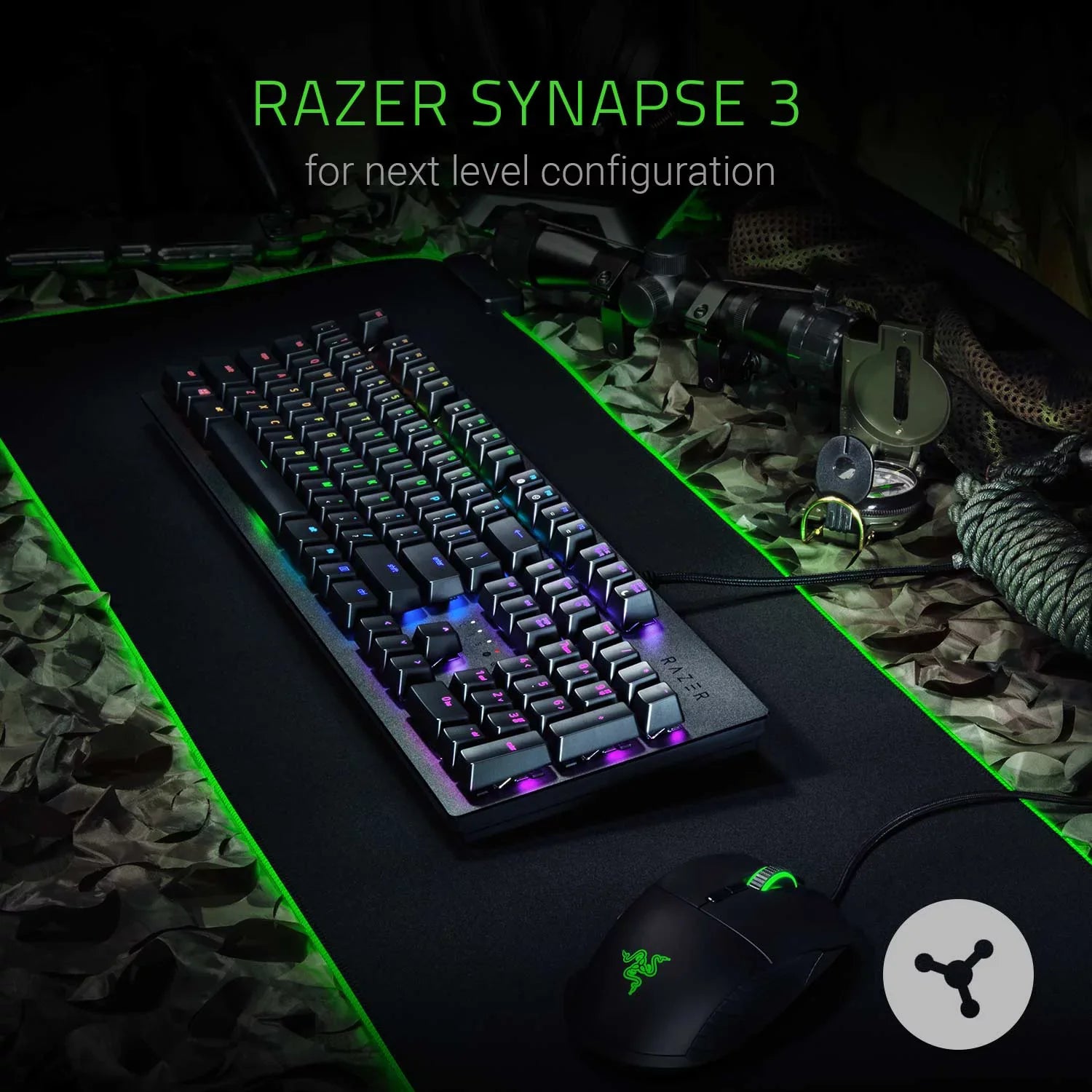 On-Board Memory Razer Huntsman Keystrokes & Gaming 100 - Opto-Mechanical Storage Million - Switch Cloud and Durability up Light of - Clicky Keyboard Hybrid to