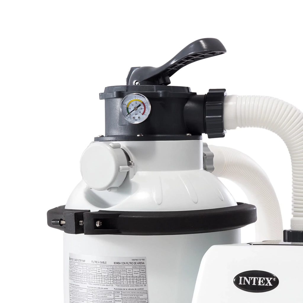 System inch Sand Krystal 1500 with Motor 110-120 Pool Intex10 Filter GFCI, GPH Gph Rate Pump, Clear Flow 1200 V