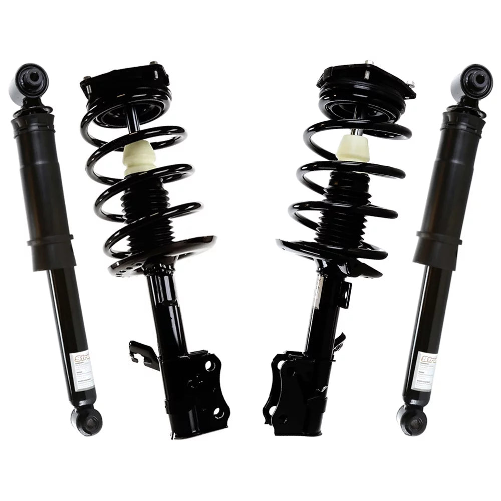 & Kit FWD 2007 Replacement Springs 2009 for CST100401-KS6641 2008 Sentra 2.0L Set Front Coil AutoShack Rear 2012 Shock 4 Complete Absorbers and of Strut 2010 2011 Nissan
