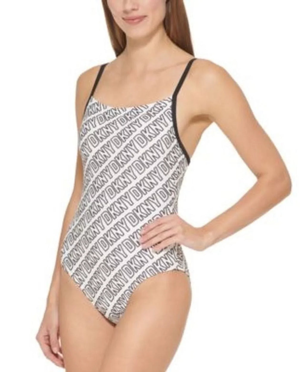 One-Piece Swimsuit Dkny Women's Women's Logo-Print Swimsuit