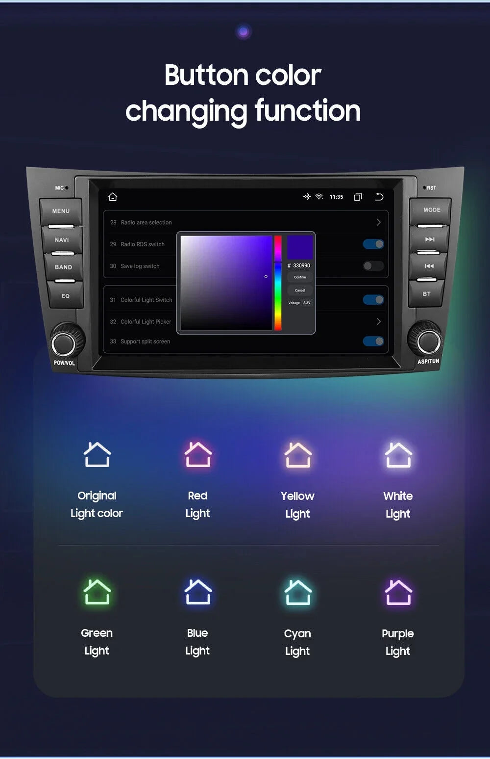 1280*720 Benz Stereo GPS Mercedes for E-Class 8" Nav Car Radio W219 DSP Carplay