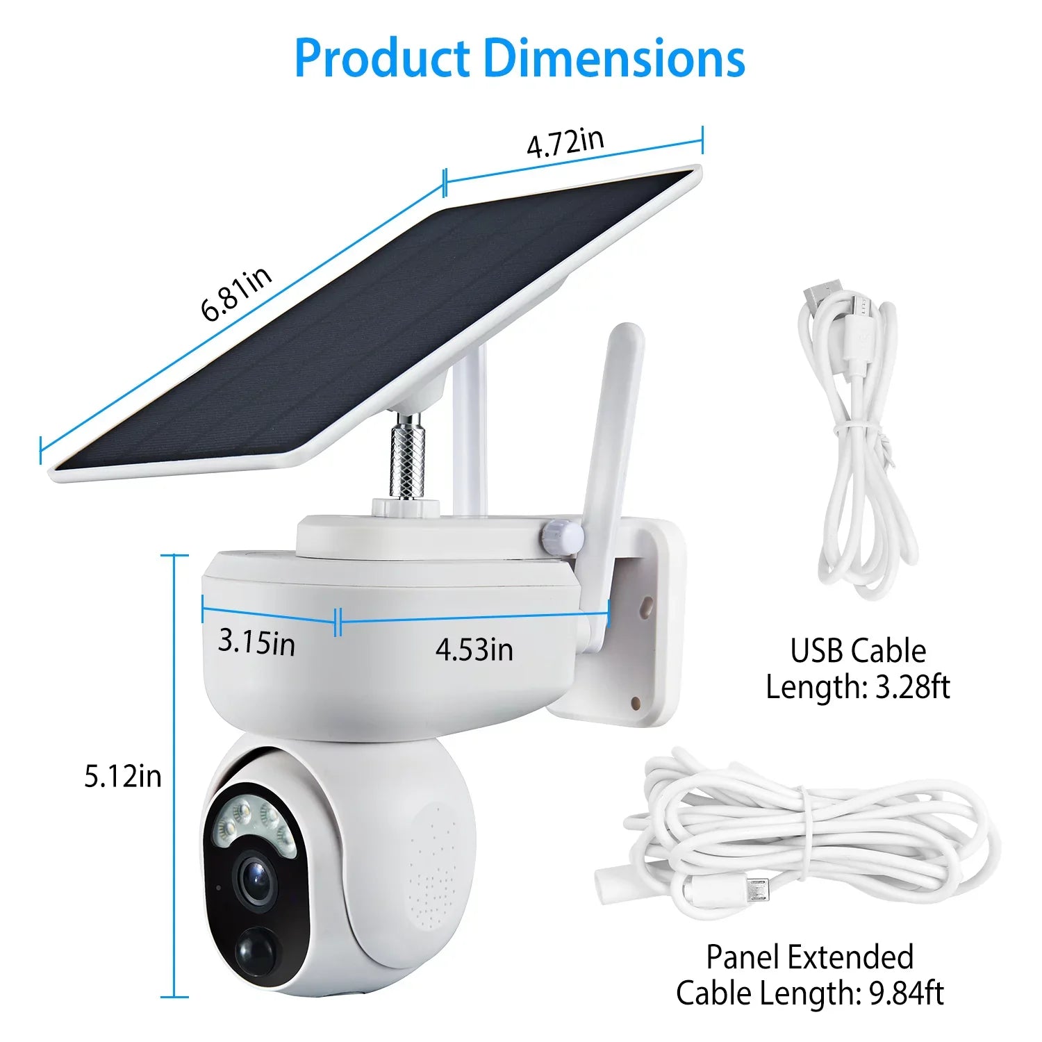 Outdoor Powered Camera Security Battery Audio for Light Wireless WIFI iMounTEK Solar Detection Night Vision Camera Surveillance Siren 2-Way Color 1080P Home Flood Human