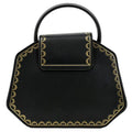 Handle Mini Top Black Guirlande Leather Bag Calfskin Pre-owned CARTIER Satchel