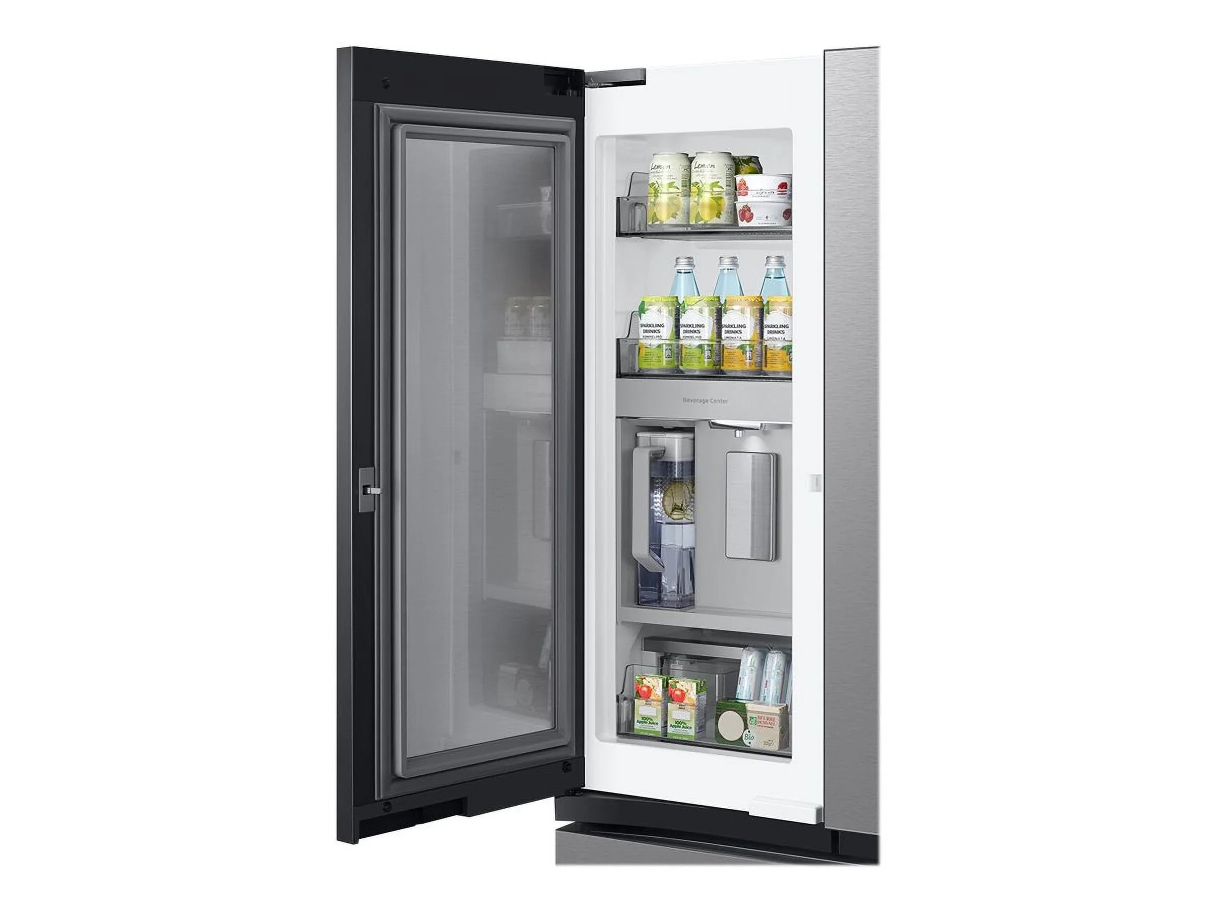 Door Samsung cu. with Center Beverage ft.) French 3-Door RF30BB6600QL Refrigerator (30 Bespoke