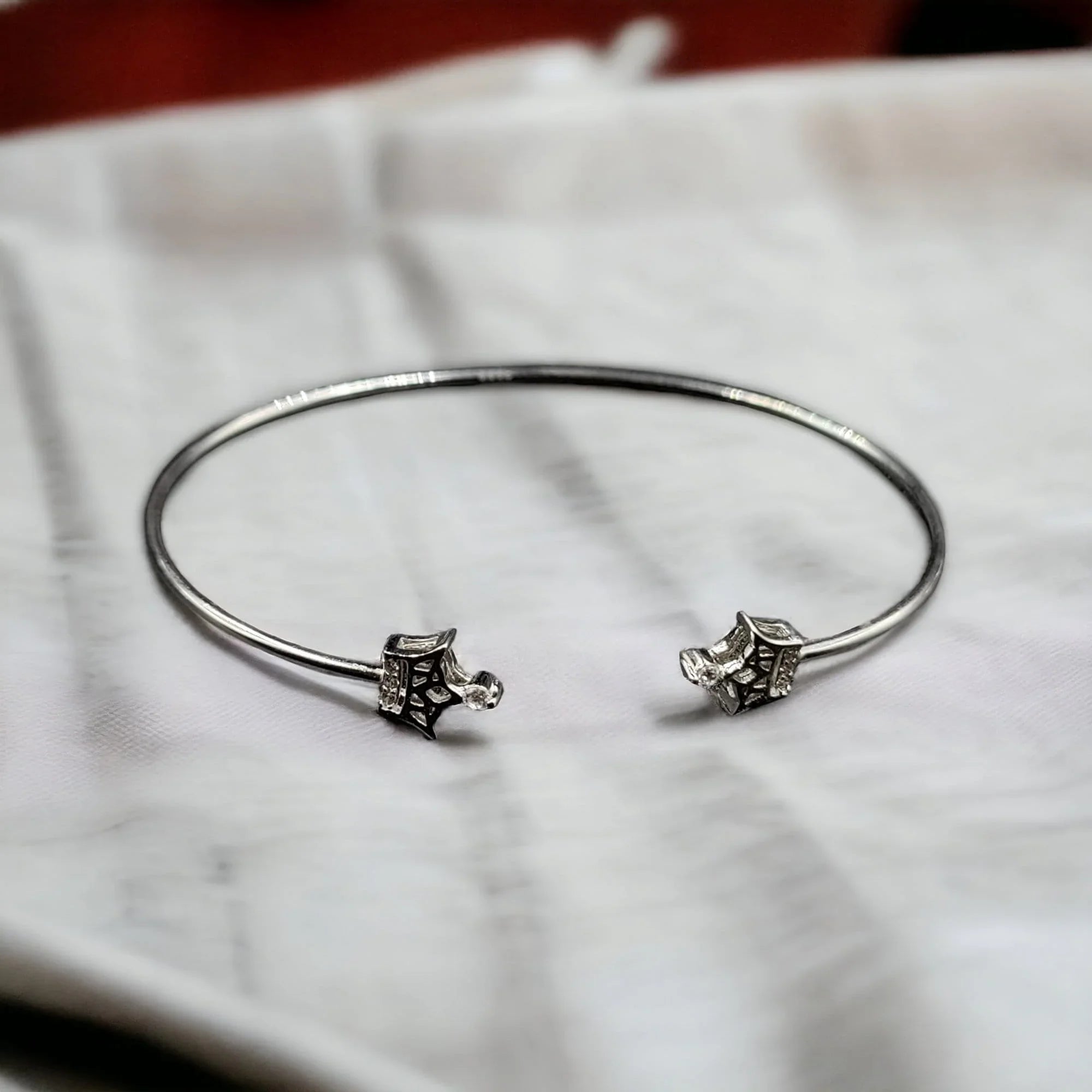 Silver Crown cuff Handmade style Bracelet Open Bracelet jewelry With Kada Solid Gift Ends for idea CZ Best Girls Adjustable