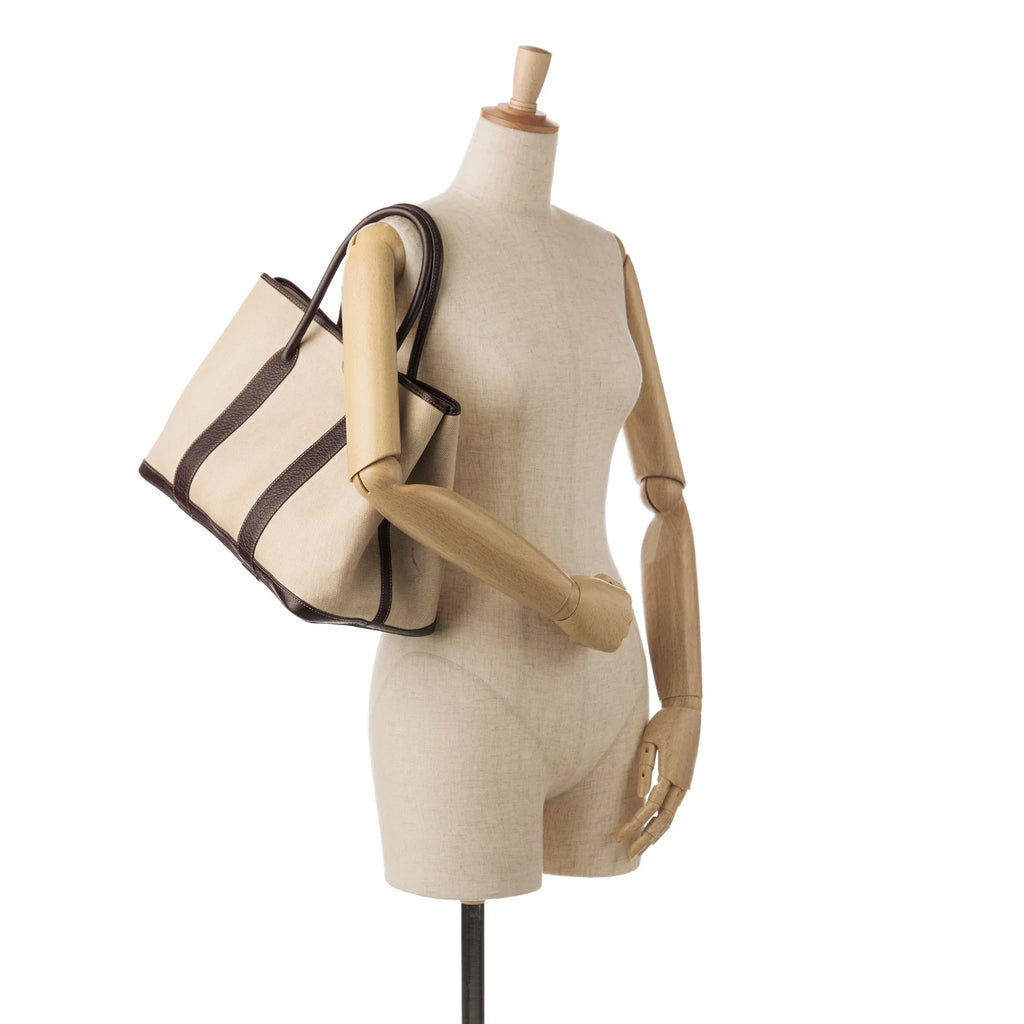 Hermès Party Tote (Good) Unisex Bag Pre-Owned Brown Garden 36 Canvas Toile Fabric Authenticated