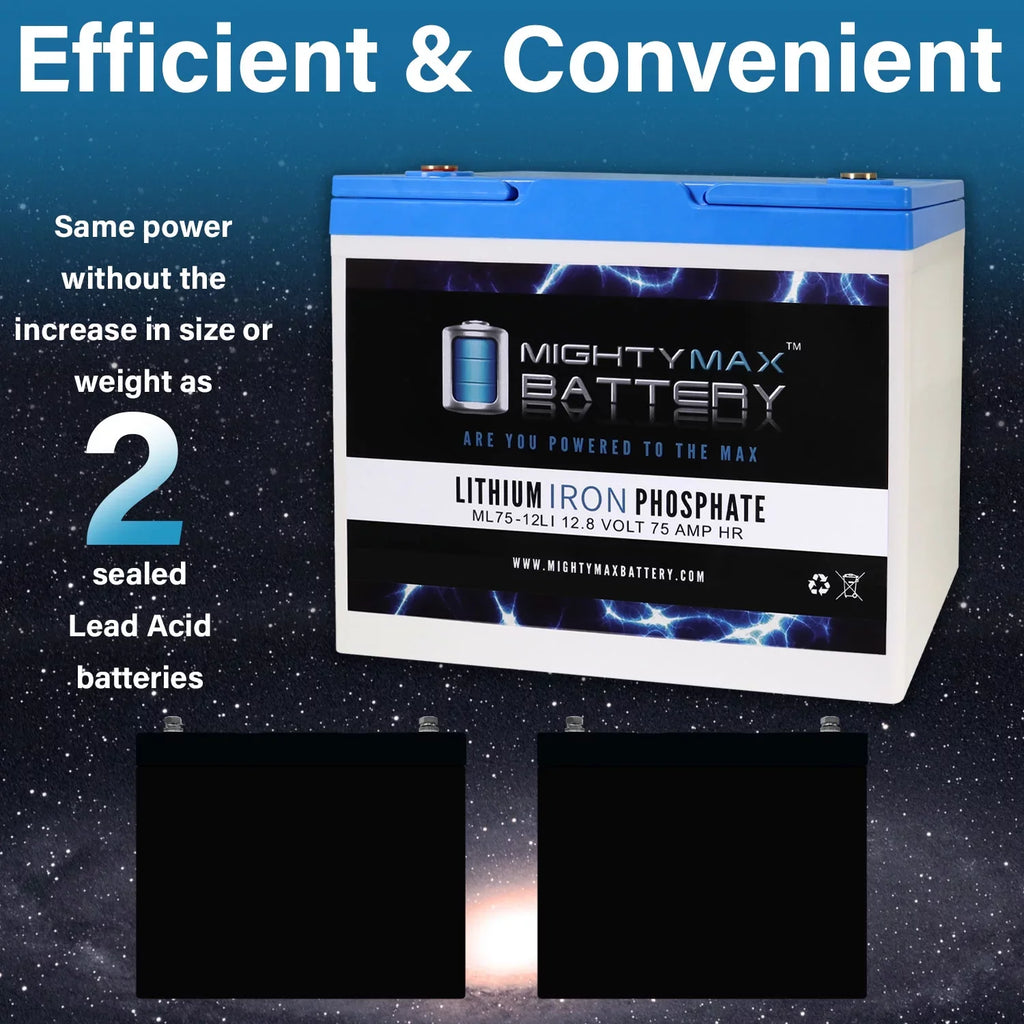 75AH Battery Lithium R-4000 12V for Replacement Quantum