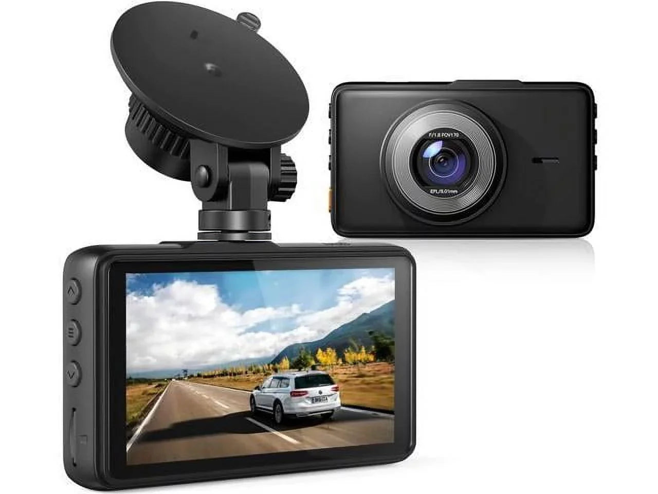 170° 1080P LCD Motion Cam Dashcam Detection, Display, G-Sensor, Wide Camera Full Mode, 3" Mounting Night WDR, Angle Vision, Cars Dash Options, HD, Video with Recorder Parking 2 On-Dashboard for