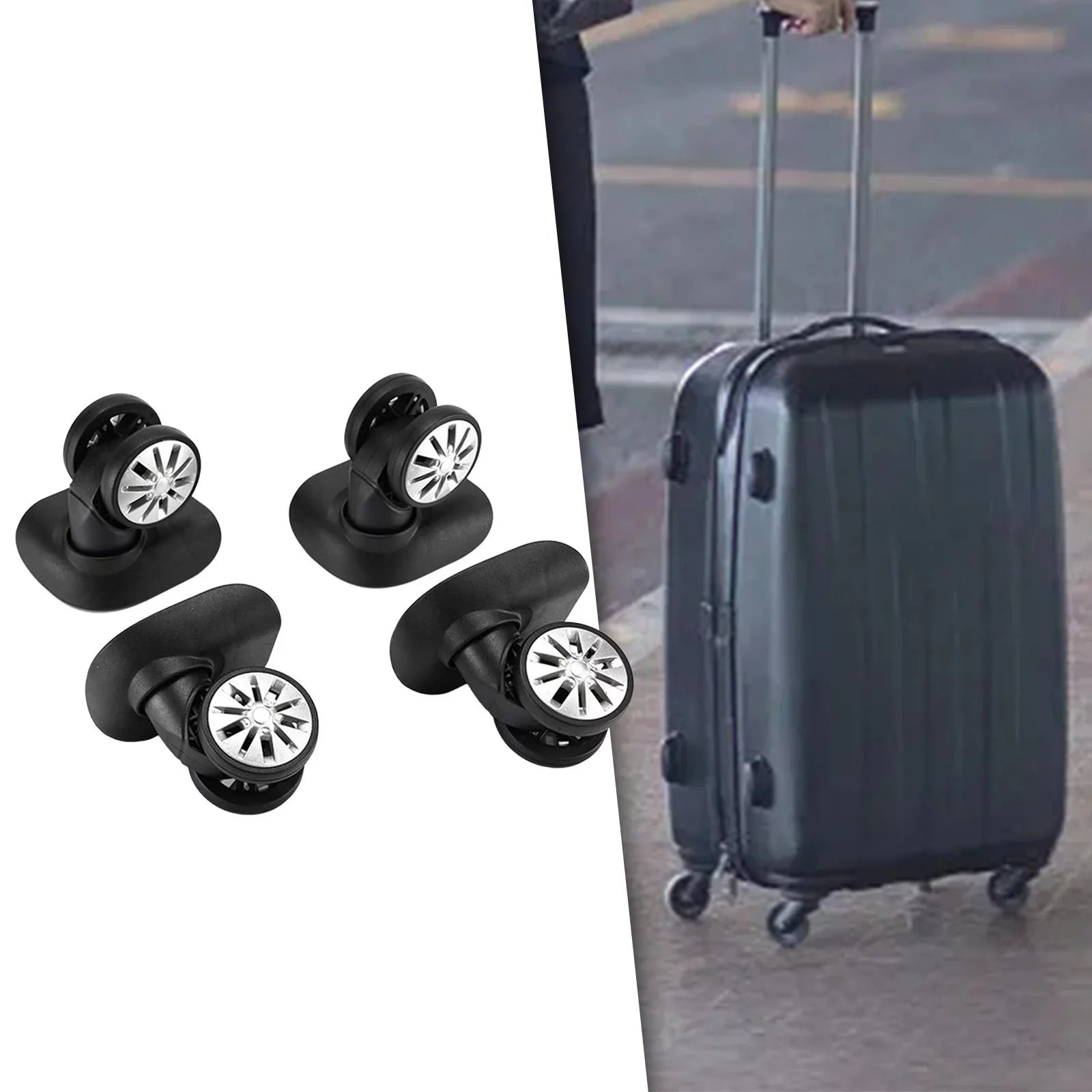 Bag Replacement 4Pcs for Wheels Suitcase Wheels Luggage Caster Trolley Case