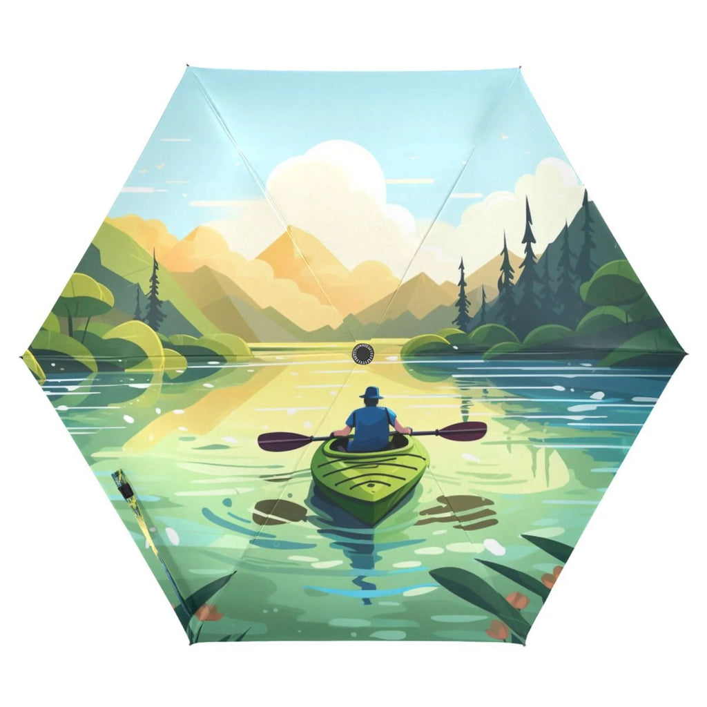 Windproof Size 50+ - UPF Boating Packable Landscape for To Umbrella Compact Rain Umbrella Travel Lightweight Arc 101 Boating- Folding