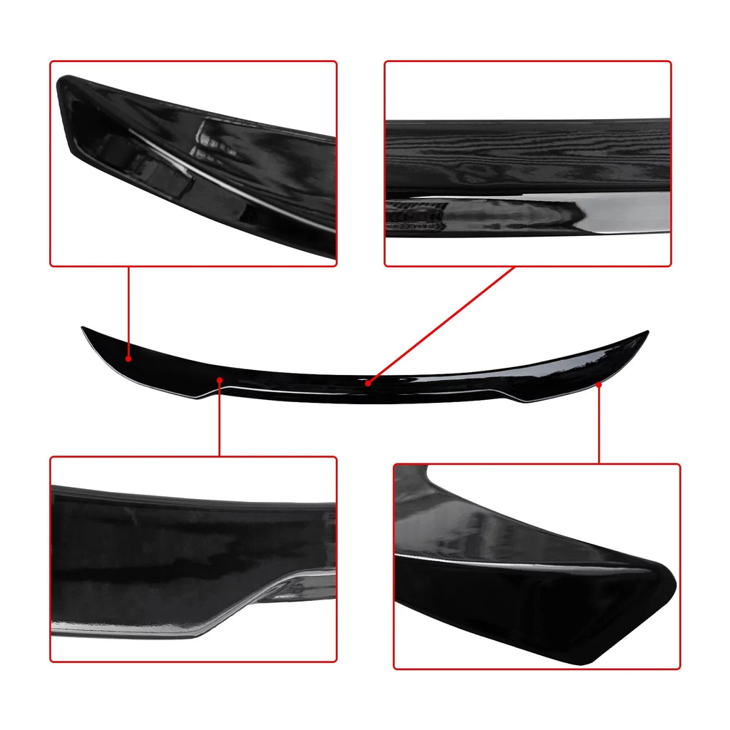 11th NINTE ABS Wing Trunk 2022-2023 Spoiler Civic Rear Honda Tail Black Gloss for Hatchback