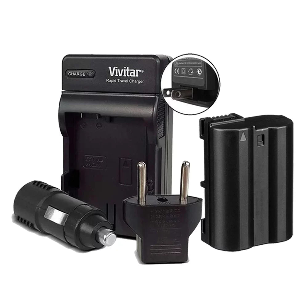 for Nikon Vivitar Replacement Replacement Rechargeable EN-EL15c MH-25 + Battery Charger Battery