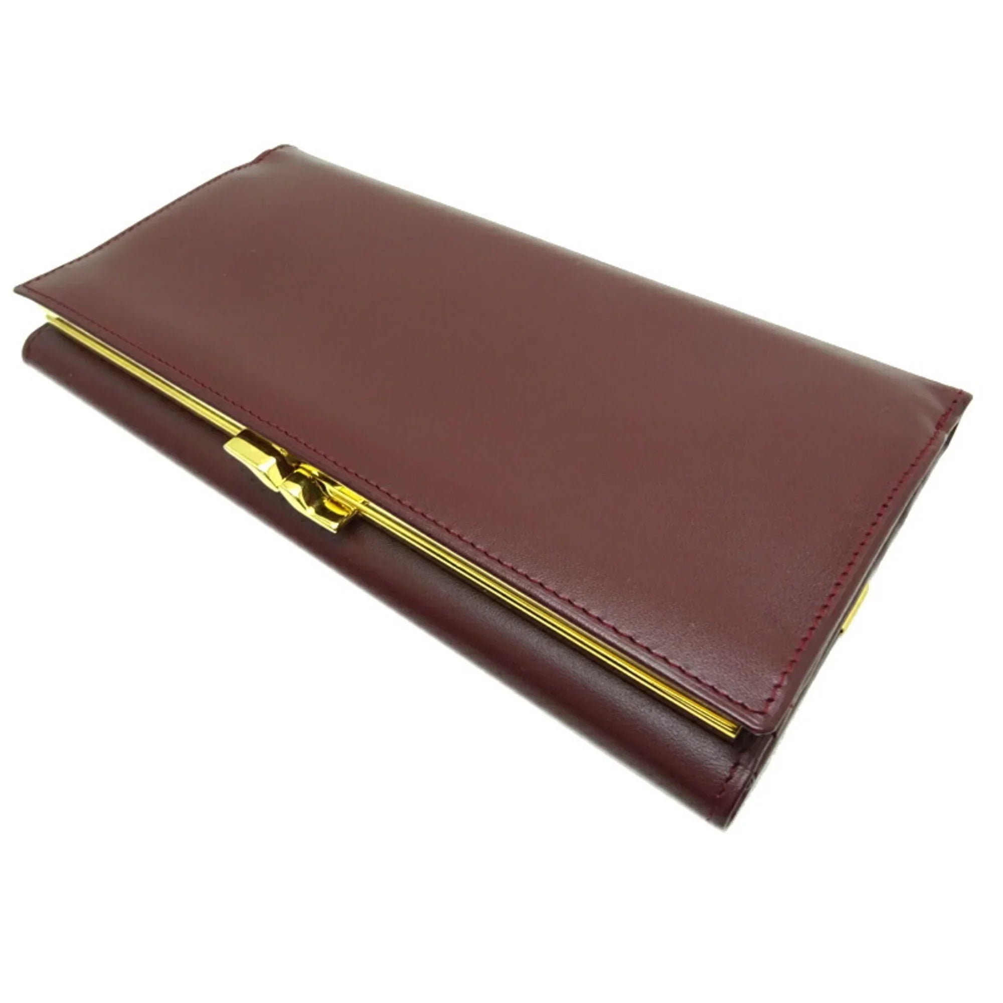 (Good) Women's Mastline Bordeaux (Red) Wallet Cartier Pre-Owned Long Leather