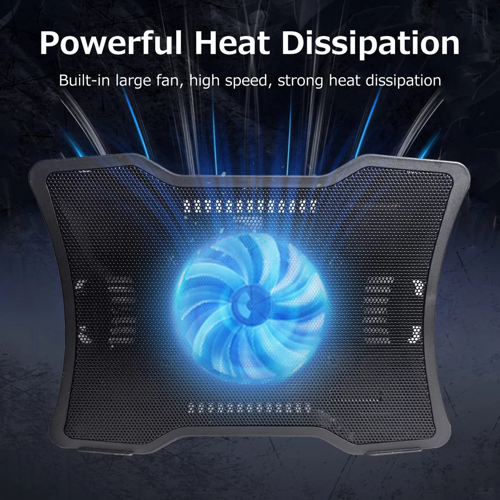 Design Low Fan USB Laptops Cooling Single Arealer Two Support Laptop 14 Below Portable inch Laptop Ports Base Noise Cooler