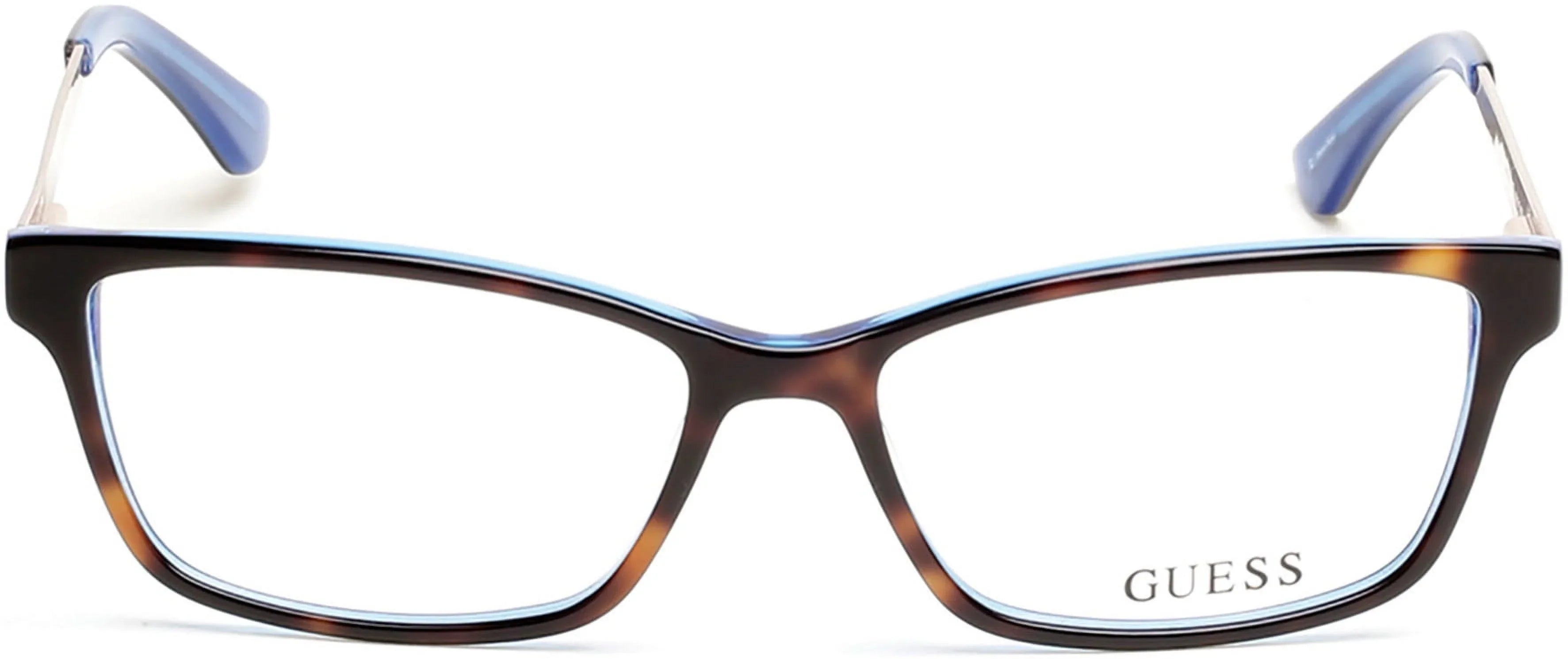 55MM Dark GU2538-F Eyeglasses Havana 052 GUESS