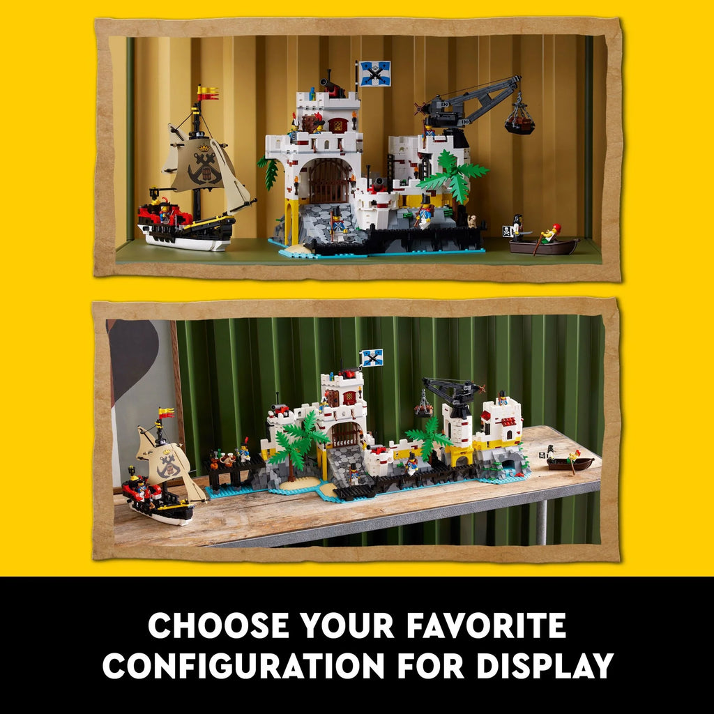 Building Décor, Gift Who Includes Adults Project, Kit, and Pirate Idea Love Icons Eldorado Office Gift, for 8 Ship a Home 10320 Rewarding Pirate Nostalgic Fortress LEGO Minifigures,