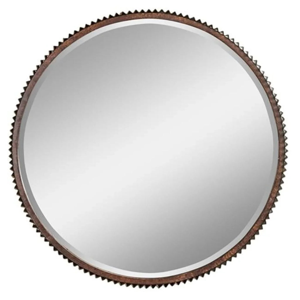 Accents Aspire Wall Brown Metal Mirror Home - Rustic Harrison