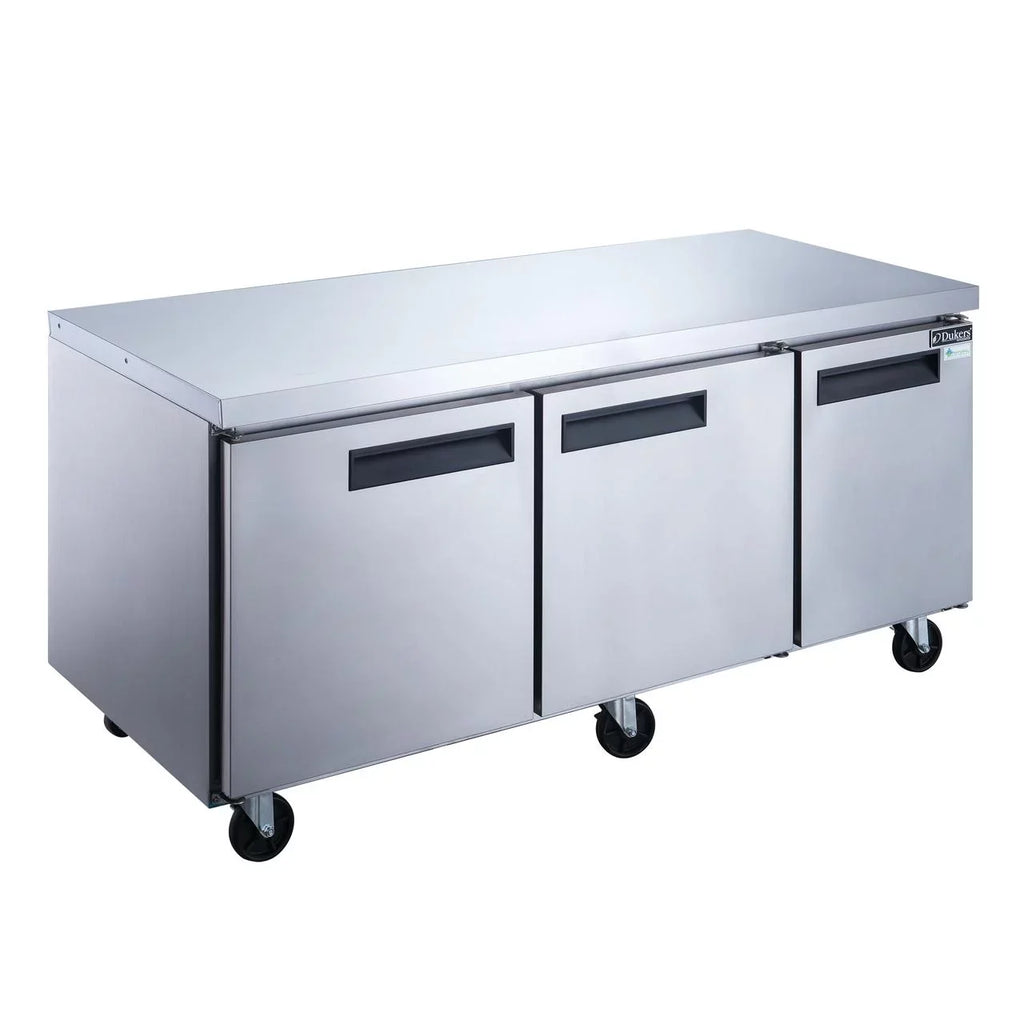 Undercounter Refrigerator in Steel 3-Door DUC72R Commercial Stainless