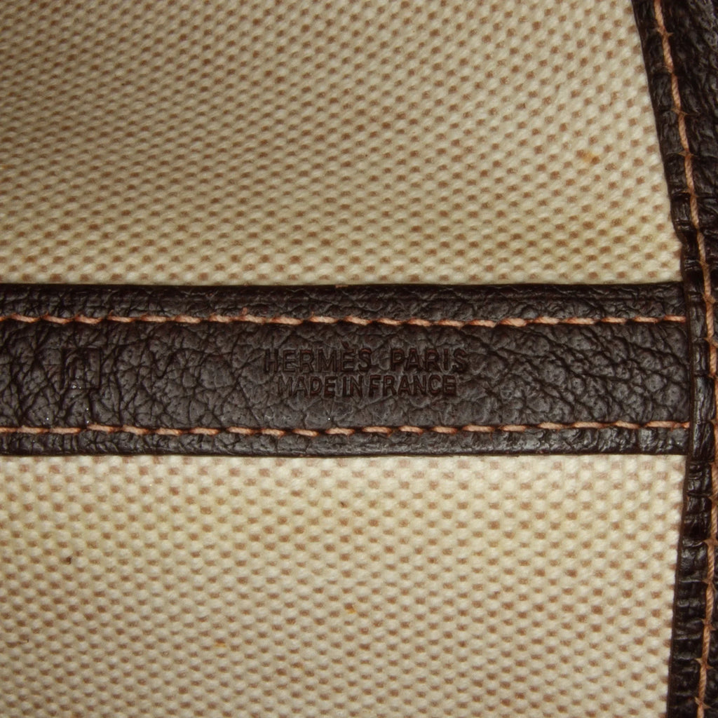 Hermès Party Tote (Good) Unisex Bag Pre-Owned Brown Garden 36 Canvas Toile Fabric Authenticated