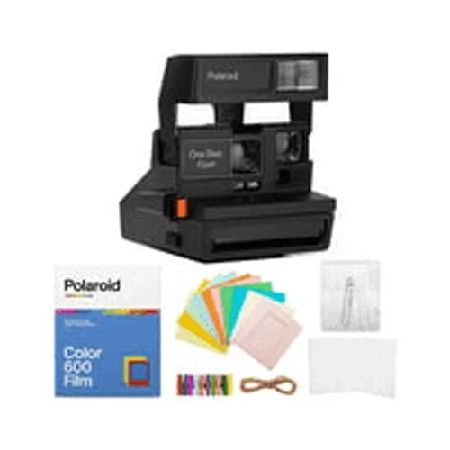 Color OneStep 600 Film Polaroid with & Accessory Flash Bundle Instant Camera 600