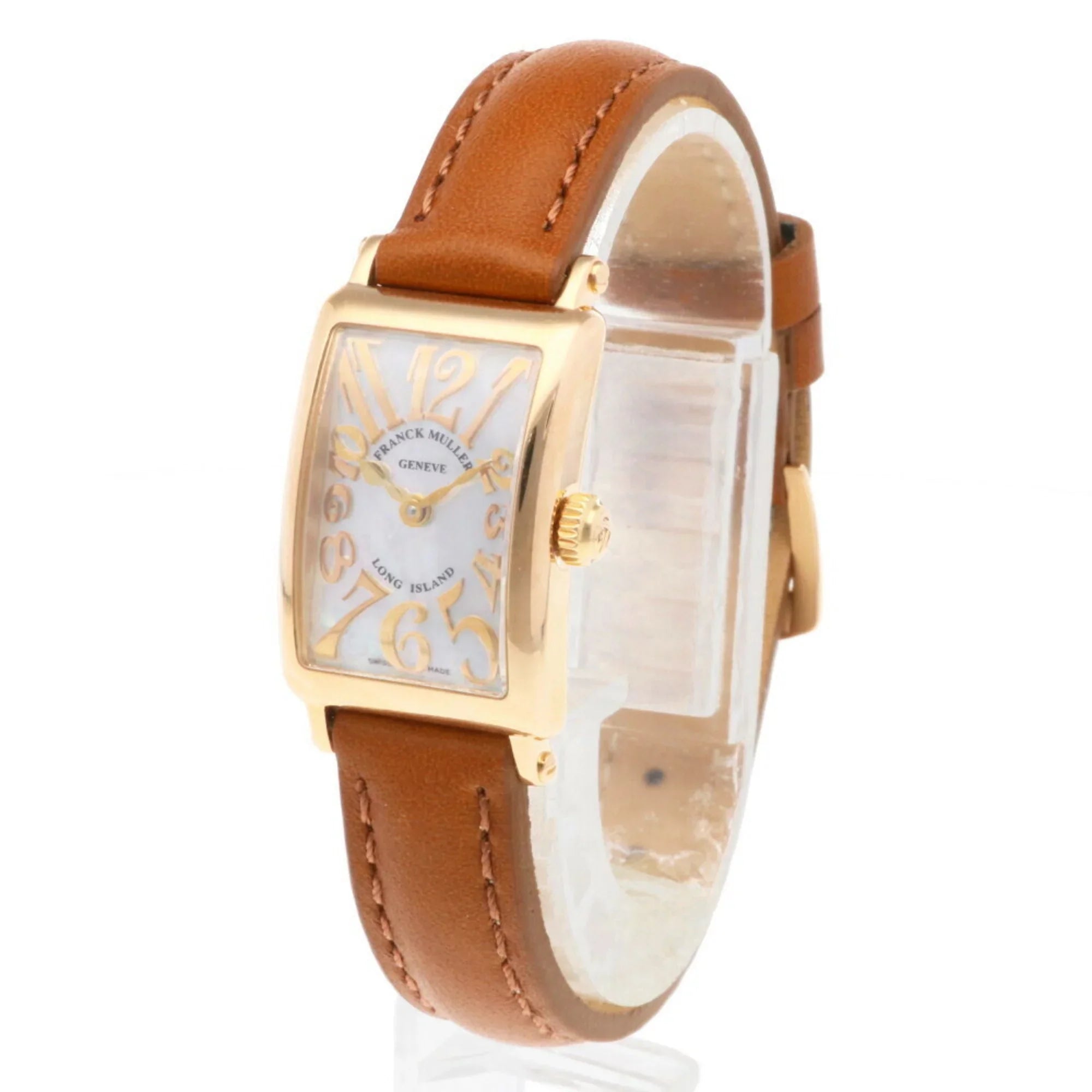 FRANCK K18PG 802 (Good) Ladies Pre-Owned Muller Island MOP2 Long Watch MULLER Franck