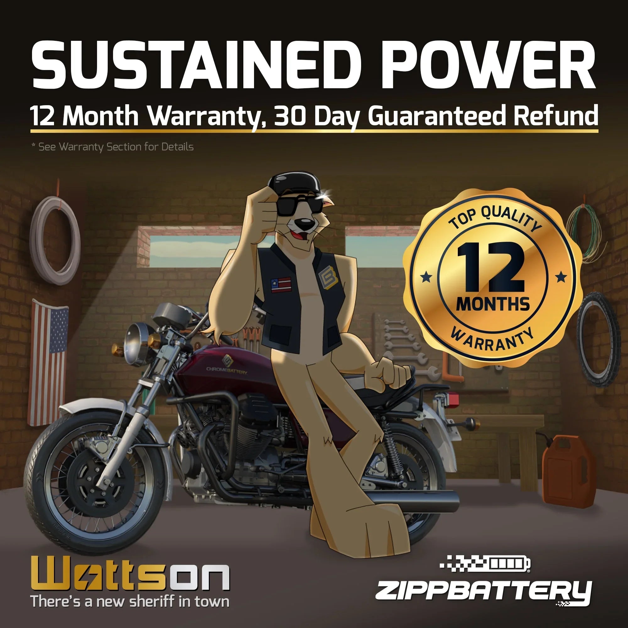 for Battery Ytx5L-Bs Battery Zipp Outlaw 90Cc 2003 Sportsman Predator Polaris Atv