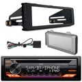 with Audio Radio Car Weathershield Harley Install Receiver Player JVC Stereo AUX Single Radio AM/FM Kit, Built-In Amazon Radio Cover Bundle Alexa KD-T920BTS DIN 98-2013 CD USB Bluetooth with