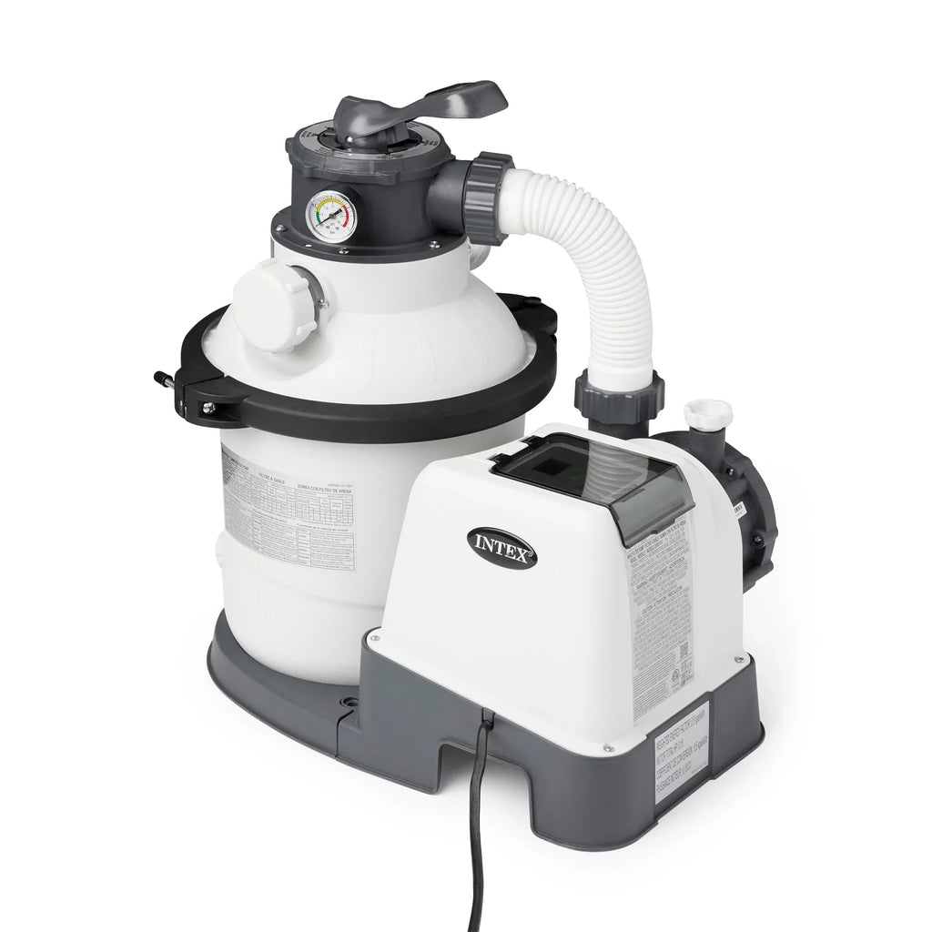 System inch Sand Krystal 1500 with Motor 110-120 Pool Intex10 Filter GFCI, GPH Gph Rate Pump, Clear Flow 1200 V