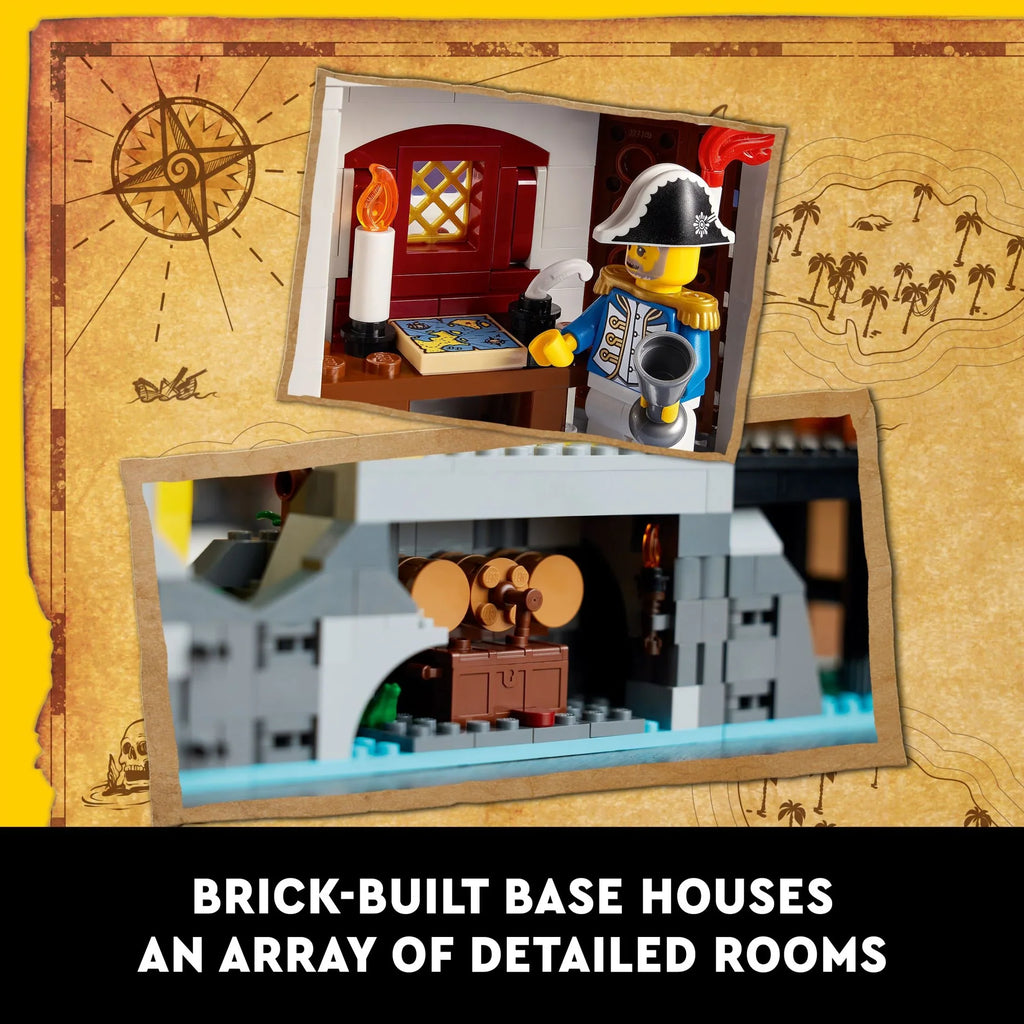 Building Décor, Gift Who Includes Adults Project, Kit, and Pirate Idea Love Icons Eldorado Office Gift, for 8 Ship a Home 10320 Rewarding Pirate Nostalgic Fortress LEGO Minifigures,