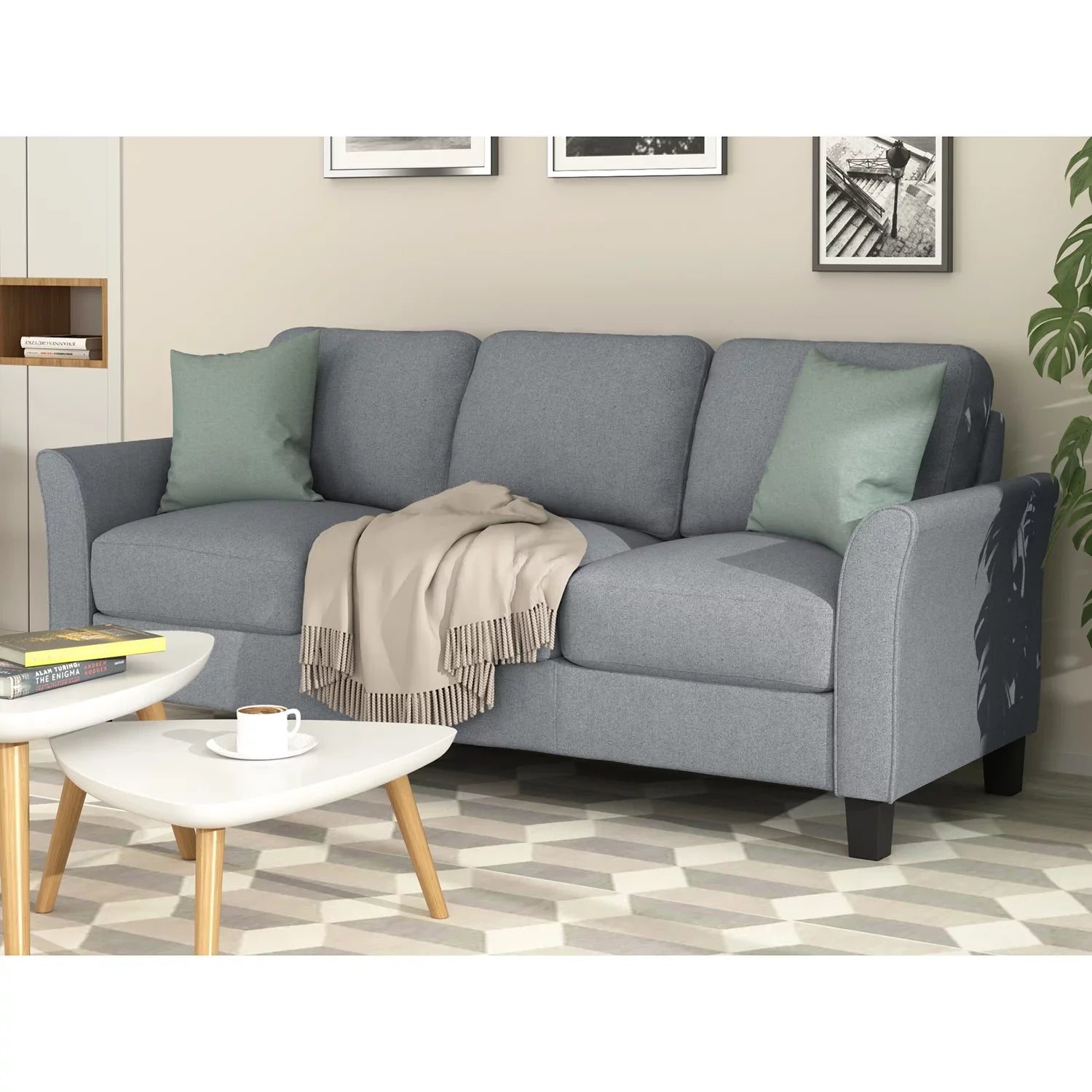 Living and Anself Furniture Room 3-seat (Gray) Sofa chair