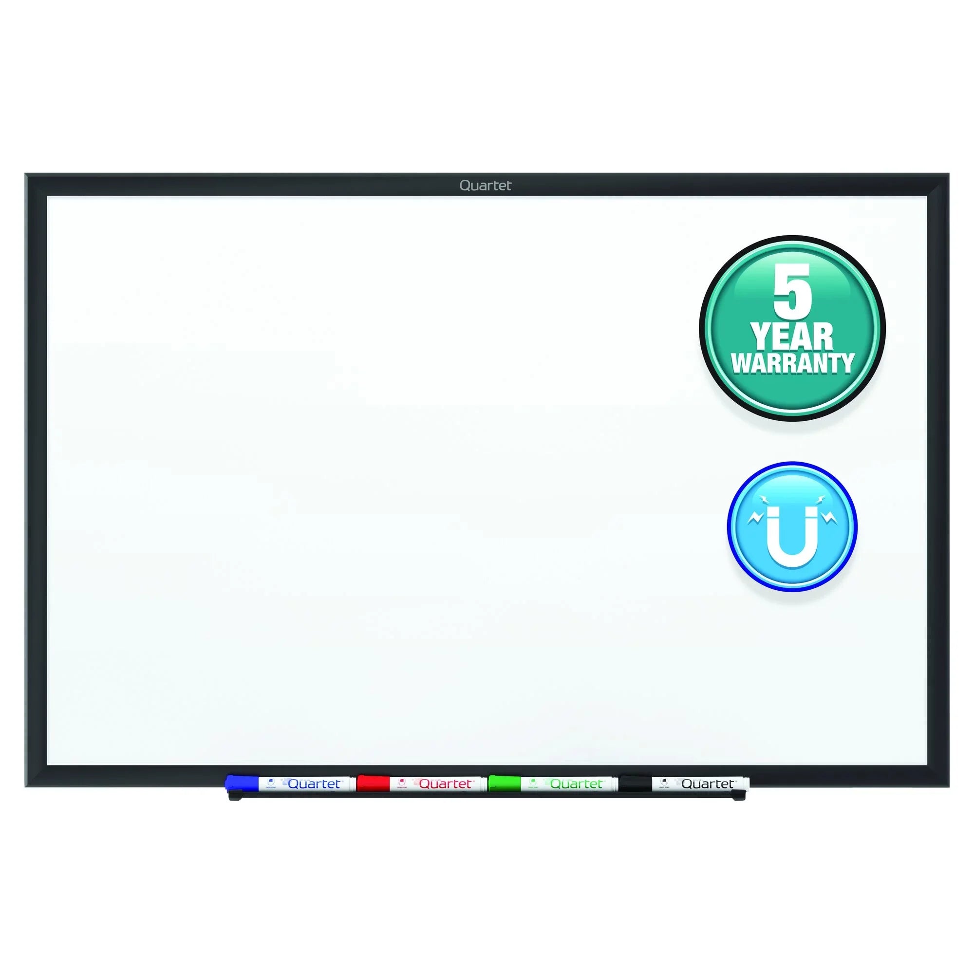 4 48 Dry-Erase x x 8 Magnetic Nano-Clean Board Quartet Aluminum Classic Black 96