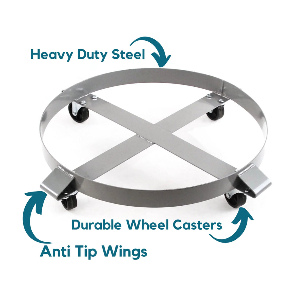 Frame Truck Capacity Swivel - Dolly Dollies Casters Gallon Pound Hand Duty Tipping Non Heavy Red 55 Drum Steel Hound Wheel Auto 1000