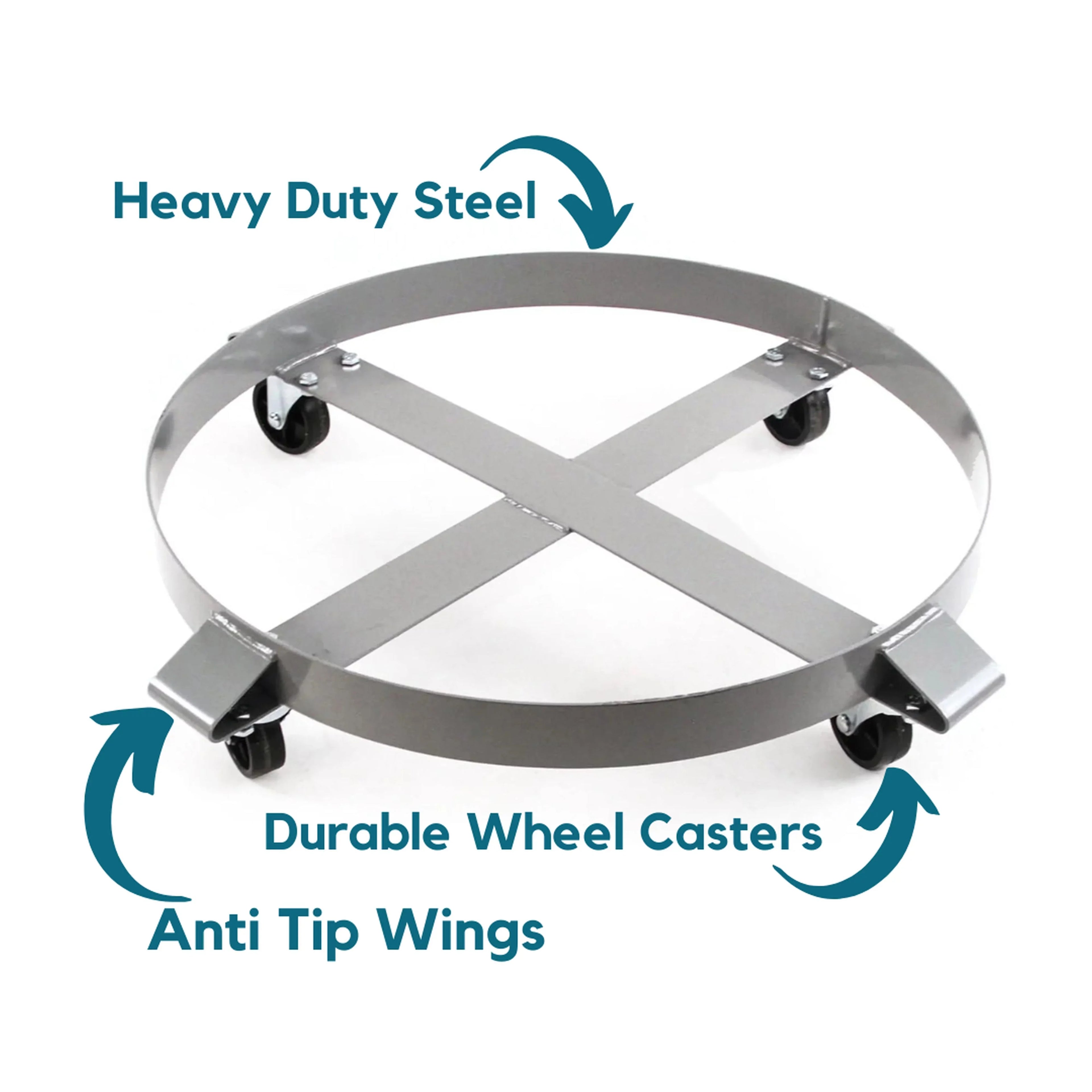 Frame Truck Capacity Swivel - Dolly Dollies Casters Gallon Pound Hand Duty Tipping Non Heavy Red 55 Drum Steel Hound Wheel Auto 1000