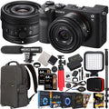 Case G ILCE7C/B SEL24F28G and F2.8 Black Backpack FE Full Sony + a7C Monopod Lens LED Photography Gear Sony with Microphone Mirrorless Camera Accessories Compact with + Body Frame Bundle + Deco 24mm