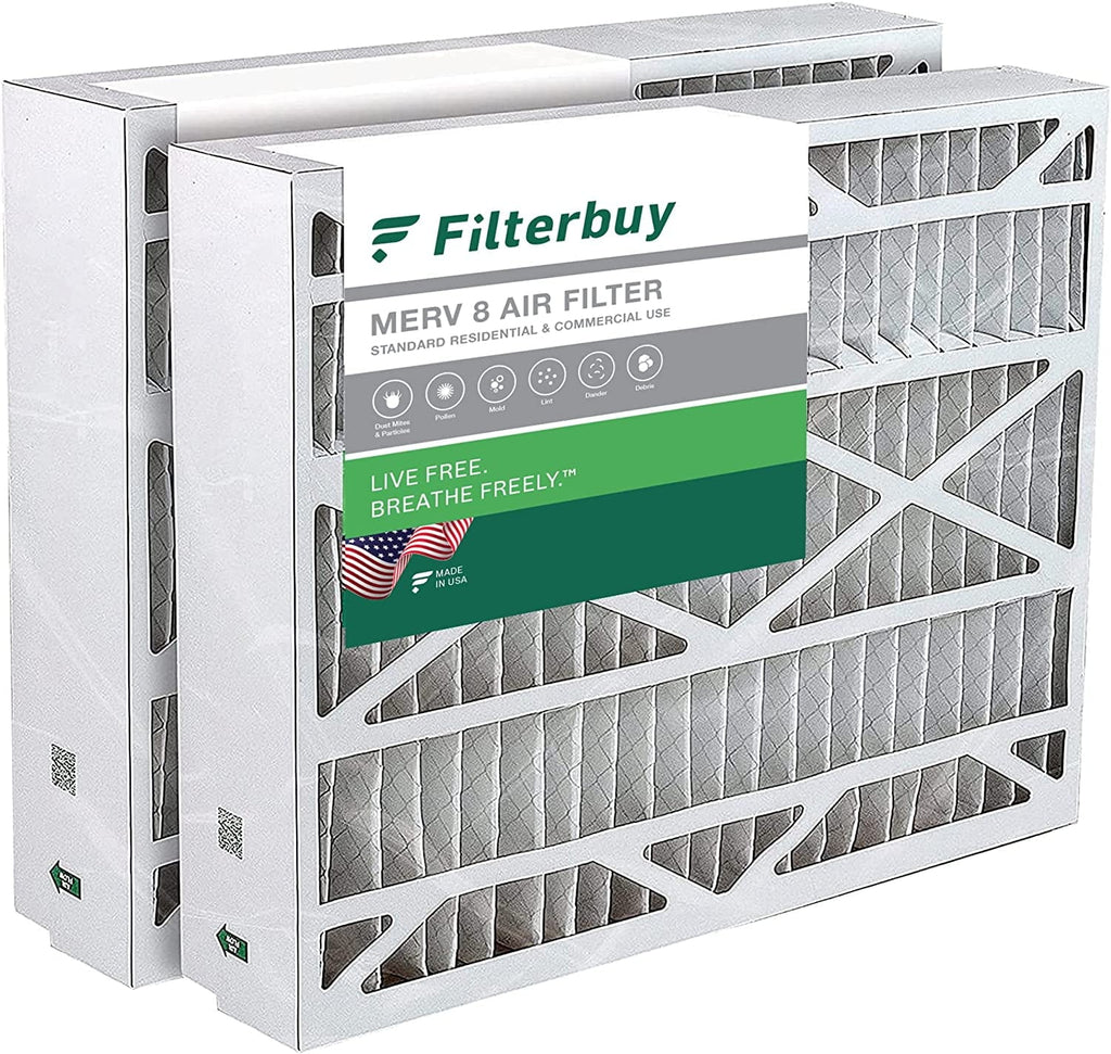 AC 20x26x5 Electro-Air Pleated Filters for (2-Pack) and Filterbuy 8 Furnace White MERV HVAC Rodgers Air
