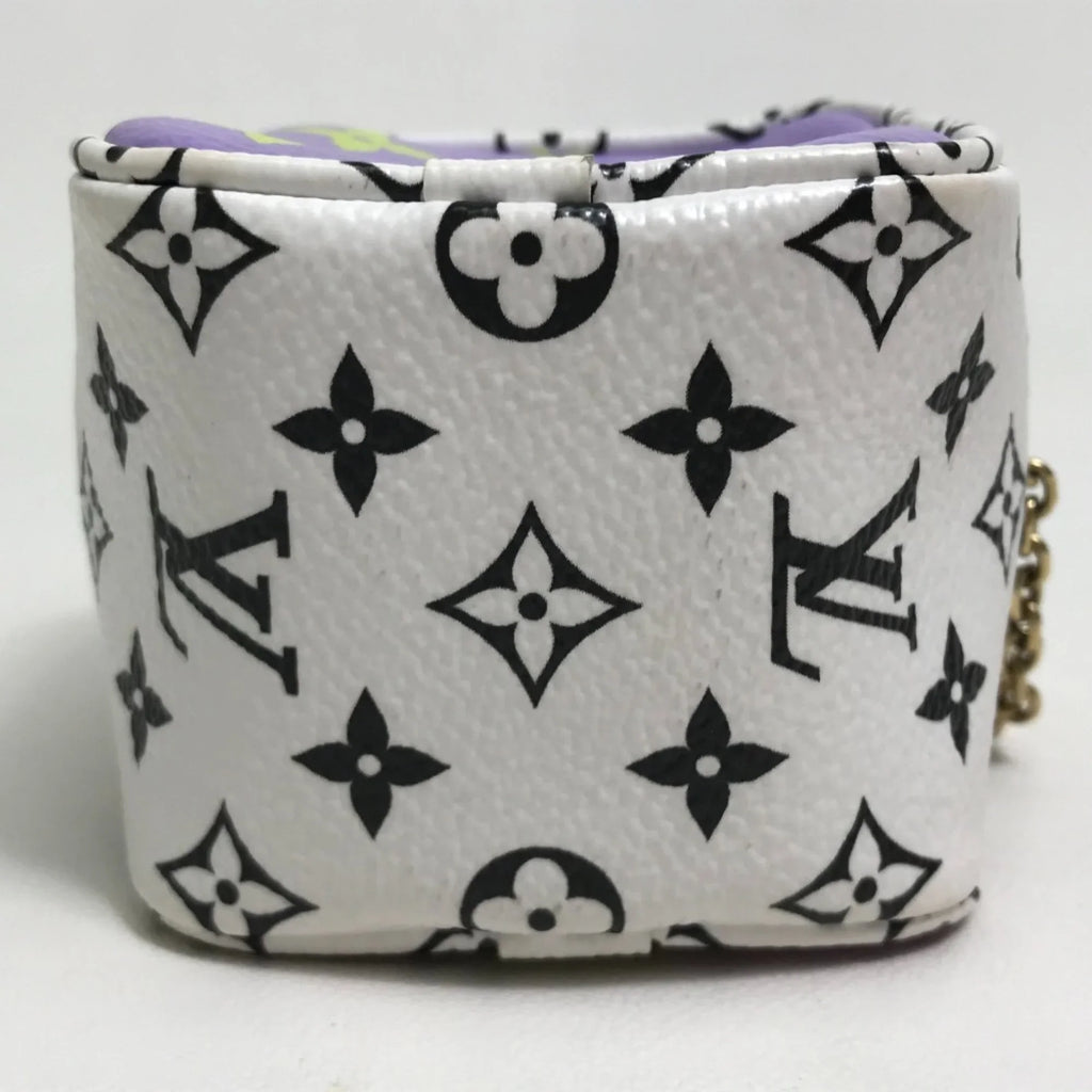 Pouch Accessory (Good) Giant Cube VUITTON Women's Monogram Pre-Owned LOUIS White/Multicolor Portomone M67669 Canvas