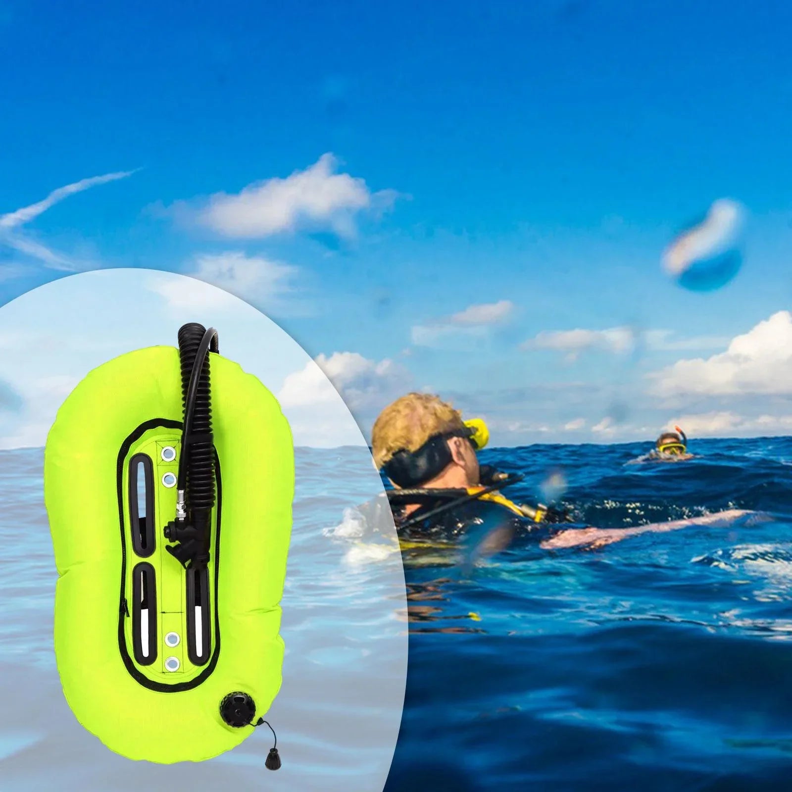 Scuba Wing Yellow Set Compensator,Easy BCD Use,Durability for Buoyancy funtasica Single Diving Diving to Snorkeling Scuba Adult Donut Tank,BCD