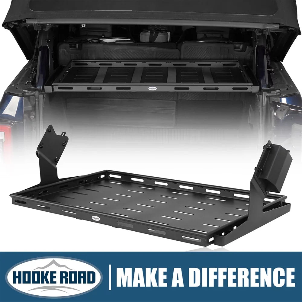 Fit Rack Bronco Basket Box Luggage Rear Black Road Cargo 2021-2023 Ford Hooke 4-Door